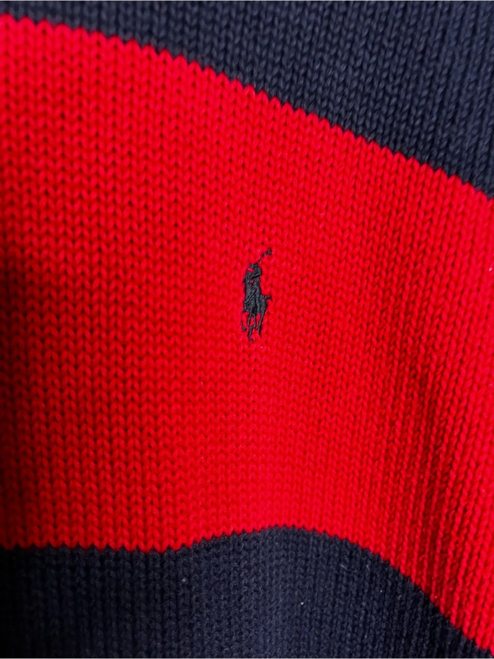 Polo Ralph Lauren Vintage 90s Men’s Thick Cotton Rib Knit Turtleneck Sweater